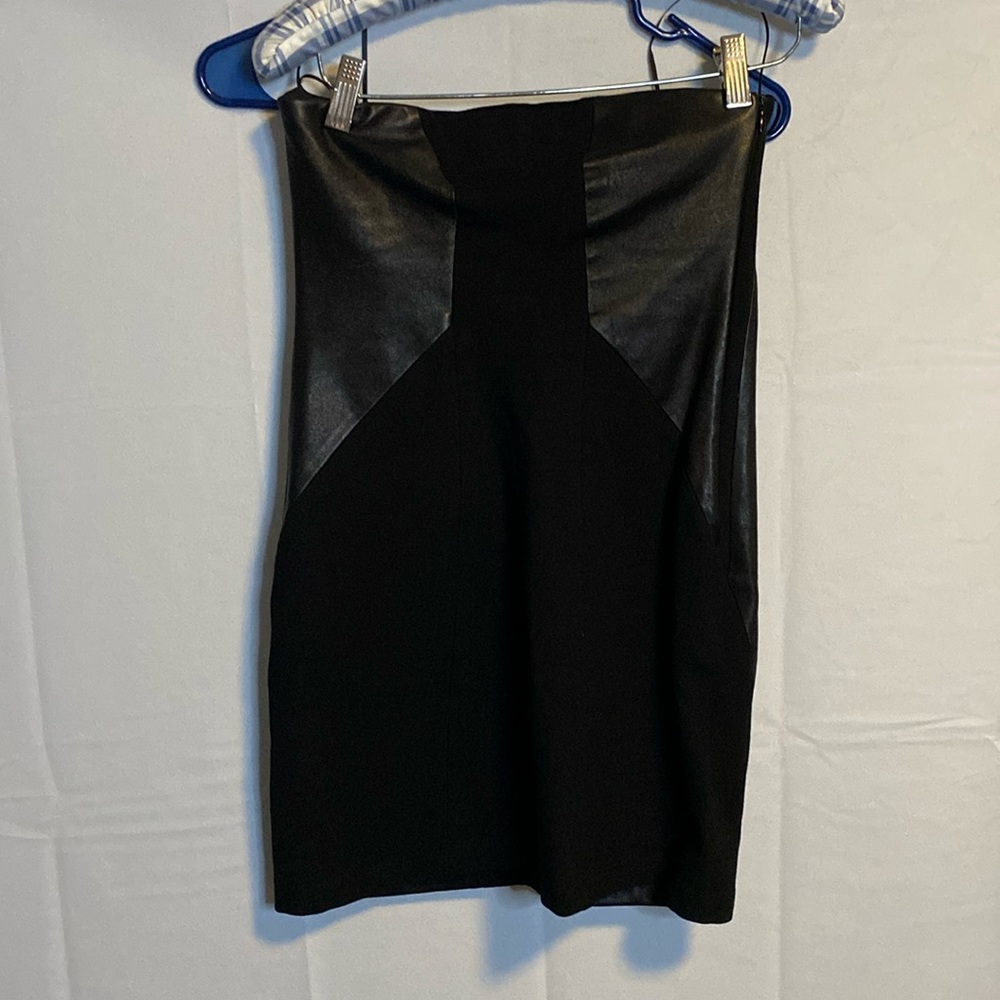 Theory black leather dress